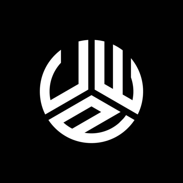 Uwp Lettre Logo Design Sur Fond Noir Uwp Initiales Créatives — Image vectorielle
