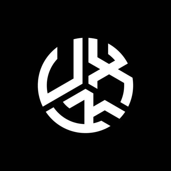 ブラックを基調としたUxk文字ロゴデザイン Uxkクリエイティブイニシャルレターロゴコンセプト Uxk文字デザイン — ストックベクタ