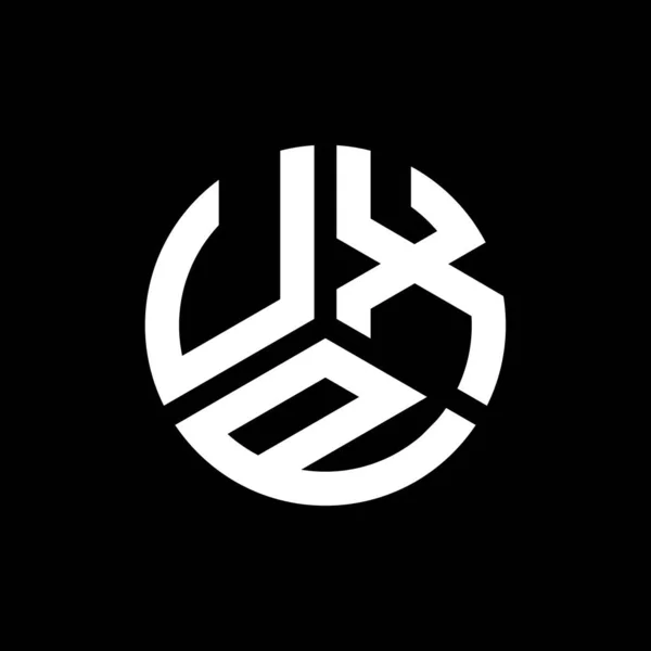 Uxp字母标识设计为黑色背景 Uxp创意首字母首字母标识概念 Uxp字母设计 — 图库矢量图片