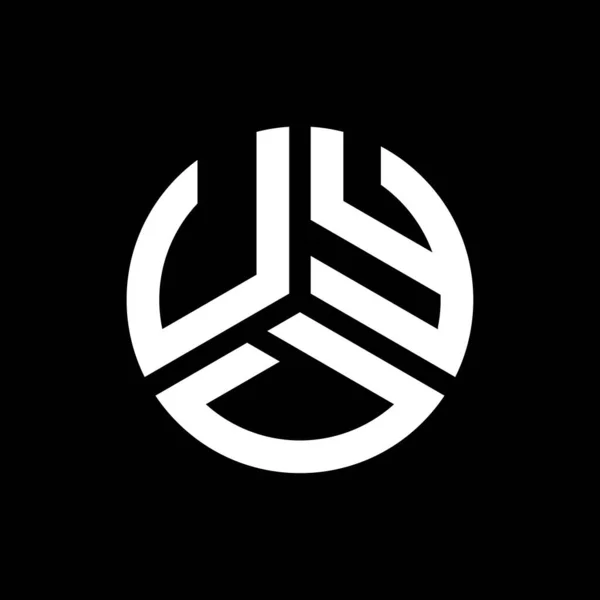 Siyah Arka Planda Uyd Harf Logosu Tasarımı Uyd Yaratıcı Harflerin — Stok Vektör