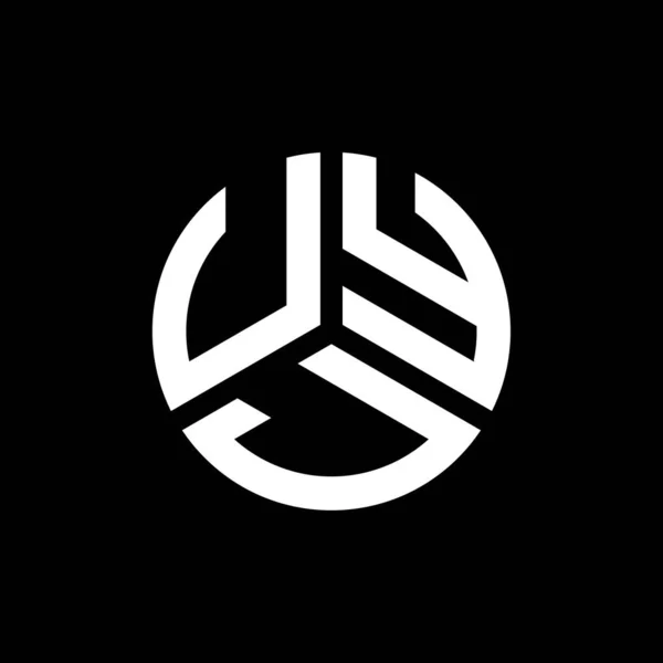 Projekt Logo Litery Uyj Czarnym Tle Uyj Twórcze Inicjały Koncepcja — Wektor stockowy