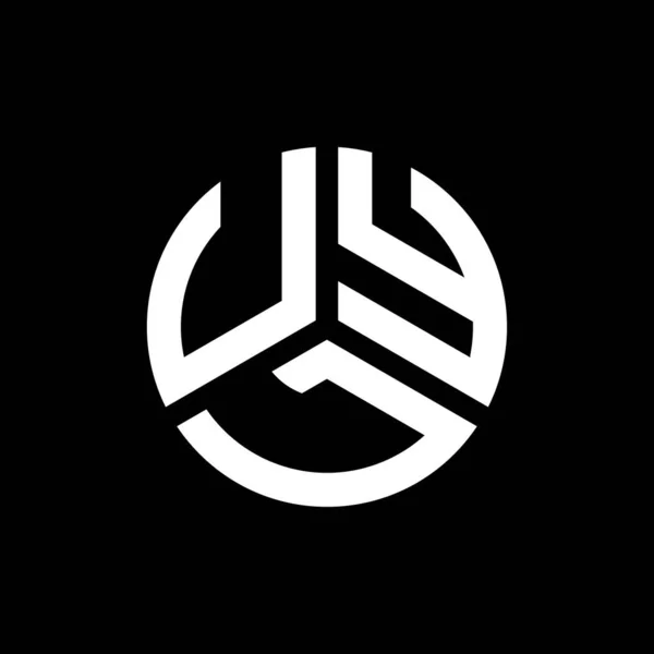Projekt Logo Litery Uyl Czarnym Tle Kreatywne Inicjały Uyl Koncepcja — Wektor stockowy