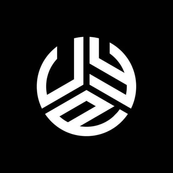 Uyp Logo Ontwerp Zwarte Achtergrond Uyp Creatieve Initialen Letter Logo — Stockvector