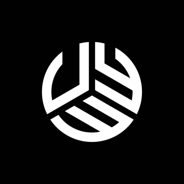 Uyw Lettre Logo Design Sur Fond Noir Uyw Initiales Créatives — Image vectorielle