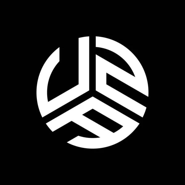 Projekt Logo Litery Uza Czarnym Tle Kreatywne Inicjały Uza Koncepcja — Wektor stockowy