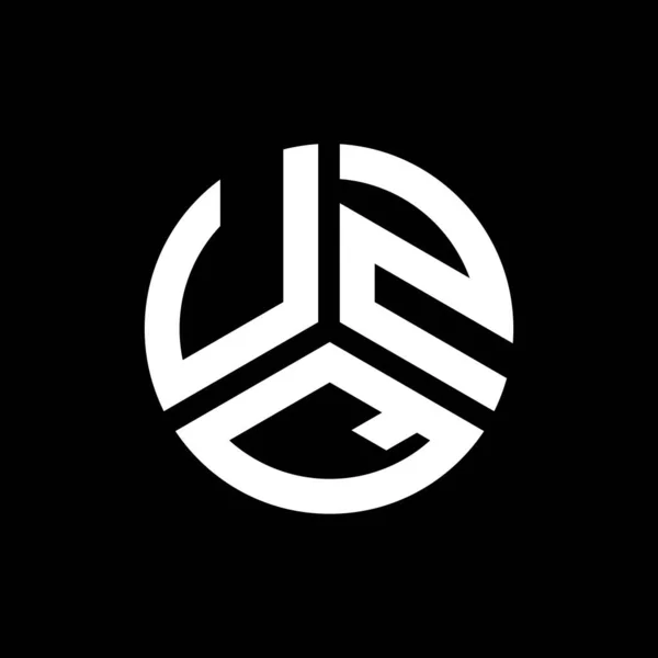 Design Logo Literei Uzq Fundal Negru Uzq Creativ Inițiale Concept — Vector de stoc