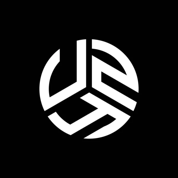 Printuzy Design Logo Literei Fundal Negru Uzy Inițiale Creative Concept — Vector de stoc