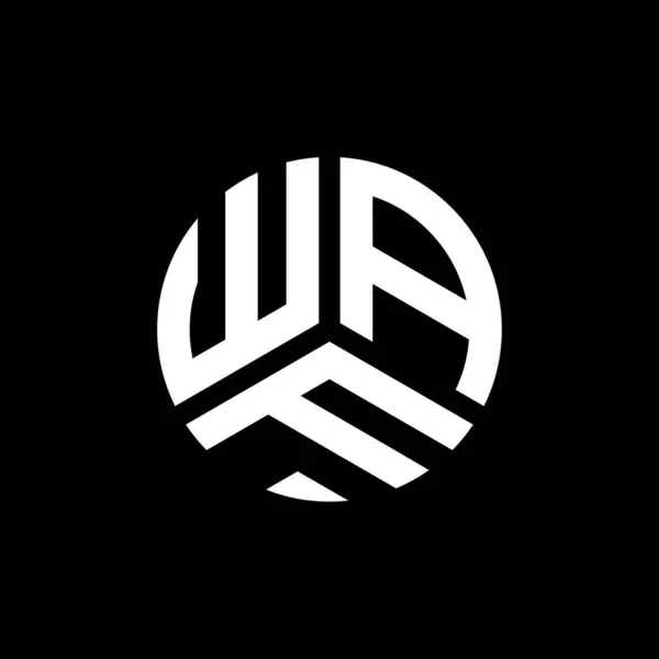 Waf Letter Logo Design Auf Schwarzem Hintergrund Waf Kreative Initialen — Stockvektor