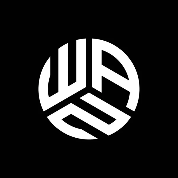 Wan Letter Logo Design Auf Schwarzem Hintergrund Wan Kreative Initialen — Stockvektor