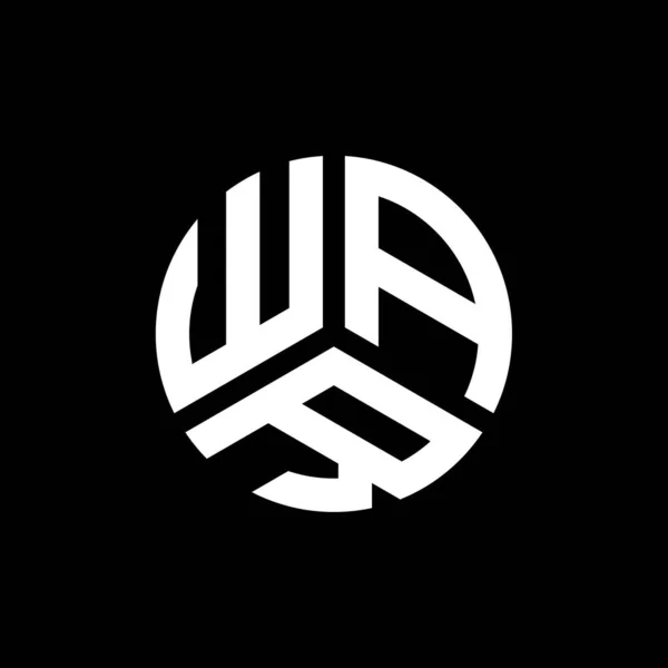 War Letter Logo Design Auf Schwarzem Hintergrund Krieg Kreative Initialen — Stockvektor