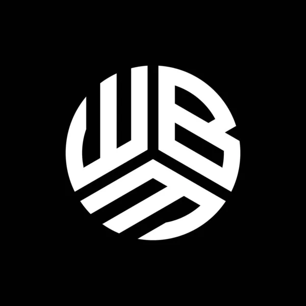 Diseño Del Logotipo Letra Wbm Sobre Fondo Negro Wbm Iniciales — Archivo Imágenes Vectoriales