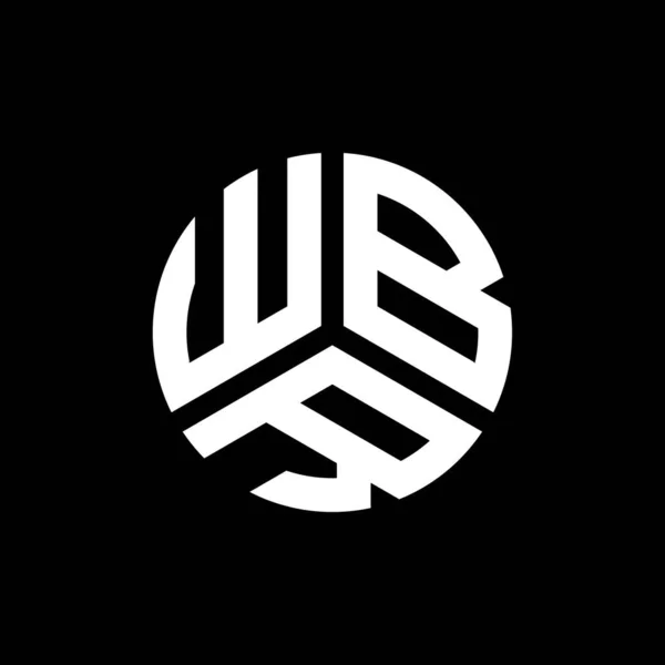 Wbr Písmeno Logo Design Černém Pozadí Wbr Kreativní Iniciály Písmeno — Stockový vektor