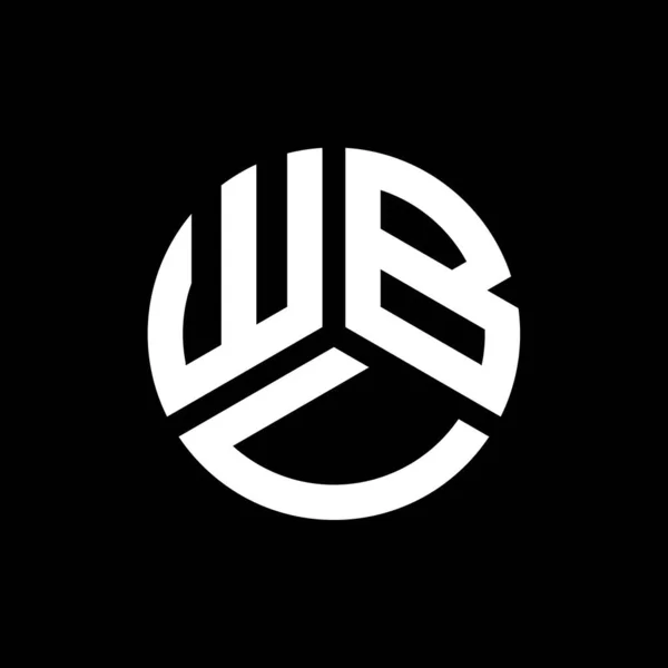 黒地にWbuの文字ロゴデザイン Wbuクリエイティブイニシャルレターロゴコンセプト Wbu手紙デザイン — ストックベクタ