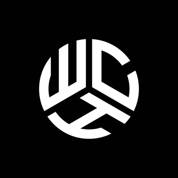 Projekt Logo Litery Wch Czarnym Tle Wch Twórcze Inicjały Koncepcja — Wektor stockowy