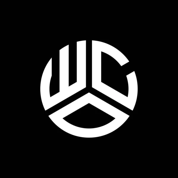 ブラックを基調としたWcoの文字ロゴデザイン Wcoクリエイティブイニシャルレターロゴコンセプト Wco手紙のデザイン — ストックベクタ