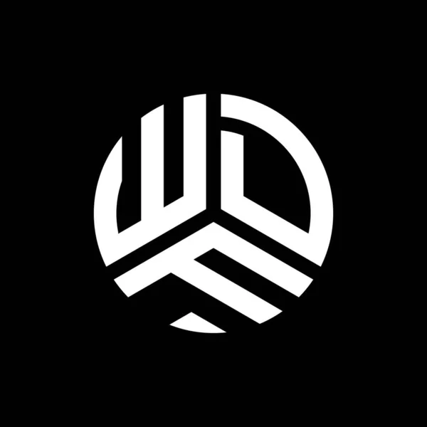 Wdf Letter Logo Design Auf Schwarzem Hintergrund Wdf Kreative Initialen — Stockvektor