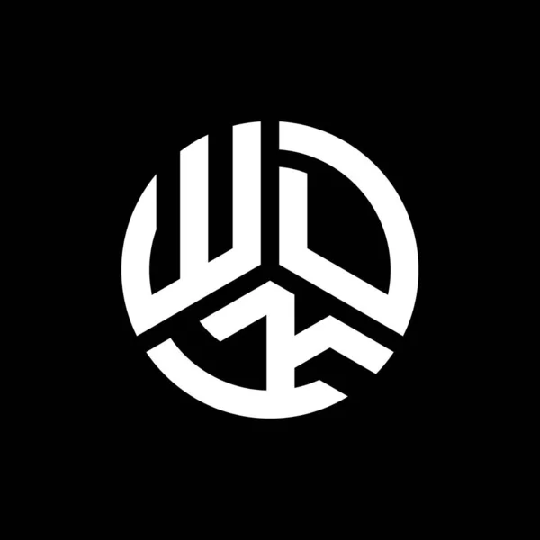 ブラックを基調としたWdkレターロゴデザイン Wdkクリエイティブイニシャルレターロゴコンセプト Wdkレターデザイン — ストックベクタ