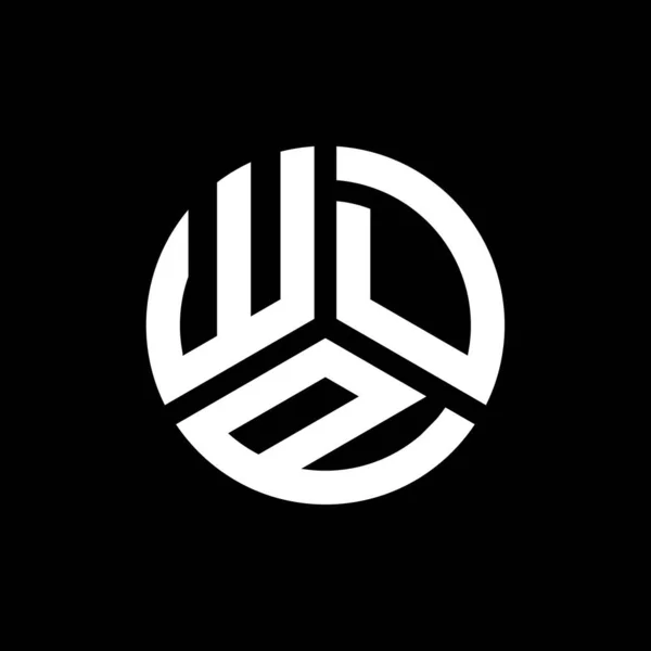 Diseño Del Logotipo Letra Wdp Sobre Fondo Negro Wdp Iniciales — Archivo Imágenes Vectoriales