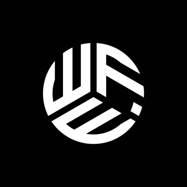 Wfe Písmeno Logo Design Černém Pozadí Wfe Kreativní Iniciály Koncept — Stockový vektor