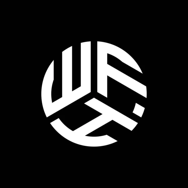 Σχεδιασμός Λογότυπου Γραμμάτων Wfh Μαύρο Φόντο Δημιουργικά Αρχικά Του Wfh — Διανυσματικό Αρχείο