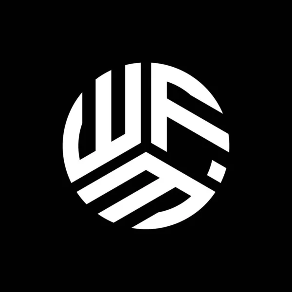 Wfm Letter Logo Design Auf Schwarzem Hintergrund Wfm Kreative Initialen — Stockvektor