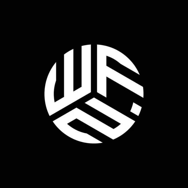 Diseño Del Logotipo Letra Wfn Sobre Fondo Negro Wfn Iniciales — Archivo Imágenes Vectoriales