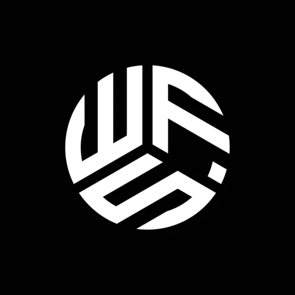 ブラックを基調としたWfsレターロゴデザイン Wfsクリエイティブイニシャルレターロゴコンセプト Wfs文字デザイン — ストックベクタ
