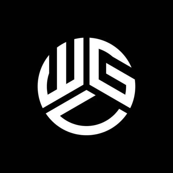 Design Písmene Wgu Černém Pozadí Koncept Písmenného Loga Wgu Návrh — Stockový vektor