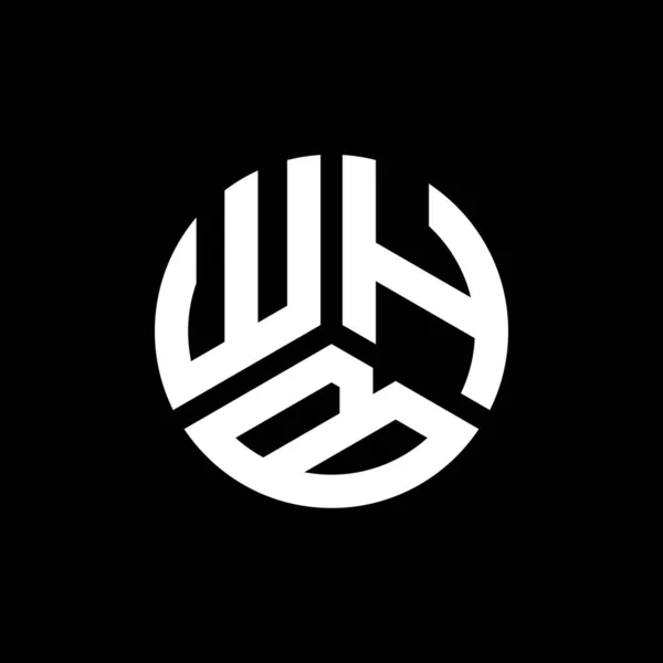 Whb Písmeno Logo Design Černém Pozadí Whb Kreativní Iniciály Koncept — Stockový vektor