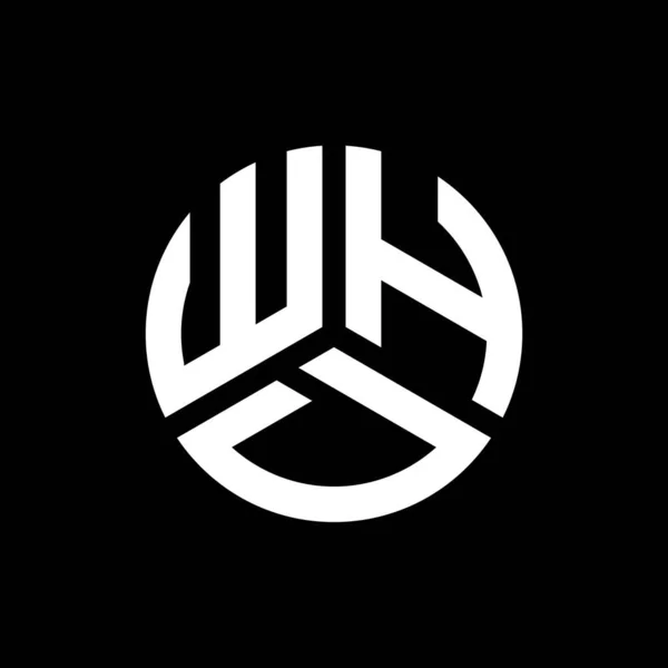 Whd Lettre Logo Design Sur Fond Noir Whd Initiales Créatives — Image vectorielle