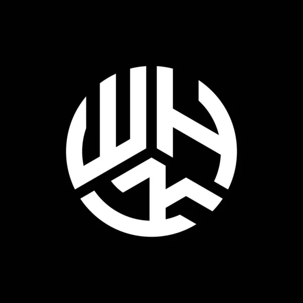 Буква Whk Логотип Дизайн Черном Фоне Творческие Инициалы Whk Буквенно — стоковый вектор