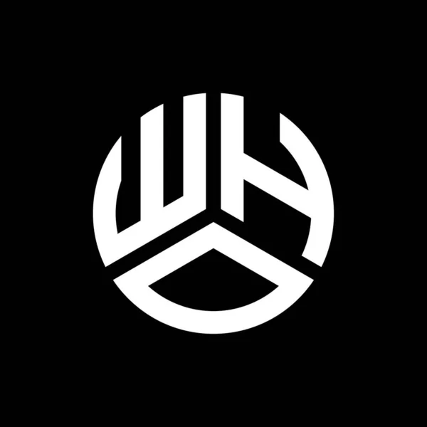Σχεδιασμός Λογότυπου Γράμματος Who Μαύρο Φόντο Δημιουργικά Αρχικά Who Έννοια — Διανυσματικό Αρχείο