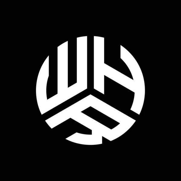 Дизайн Логотипа Whr Чёрном Фоне Креативные Инициалы Whr Буквенно Обозначают — стоковый вектор