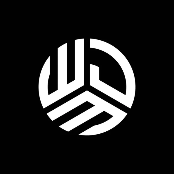 Wjm Letter Logo Ontwerp Zwarte Achtergrond Wjm Creatieve Initialen Letter — Stockvector