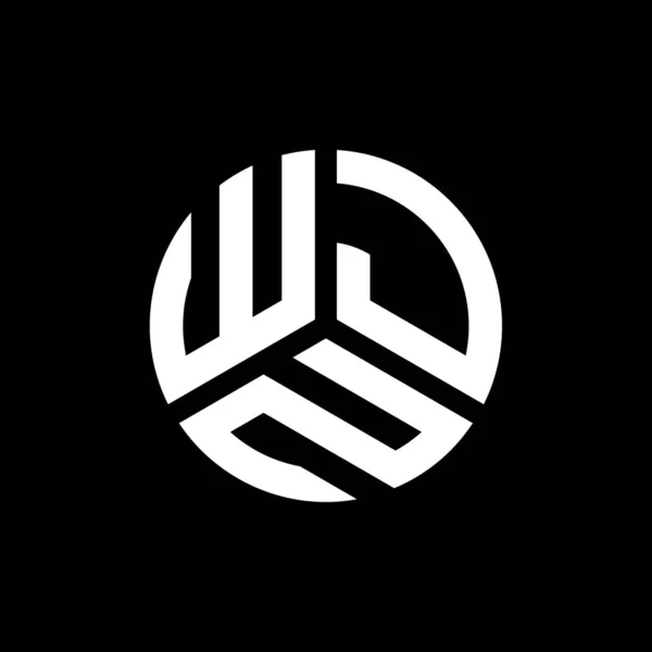 Дизайн Логотипа Wjn Черном Фоне Wjn Creative Initials Letter Logo — стоковый вектор