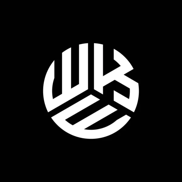 Дизайн Логотипа Wke Чёрном Фоне Концепция Логотипа Буквенными Инициалами Wke — стоковый вектор