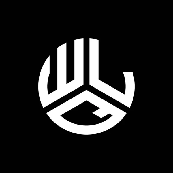 Wlq Letter Logo Ontwerp Zwarte Achtergrond Wlq Creatieve Initialen Letter — Stockvector