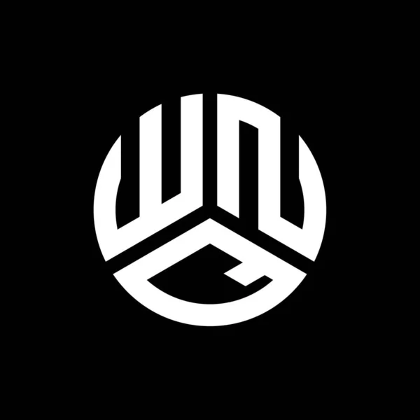 Wnq Letter Logo Design Black Background Wnq Creative Initials Letter — Stock Vector