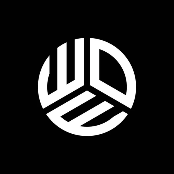 Woe Letter Logo Design Auf Schwarzem Hintergrund Woe Kreative Initialen — Stockvektor