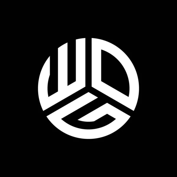 Wog Letter Logo Design Auf Schwarzem Hintergrund Wog Kreative Initialen — Stockvektor