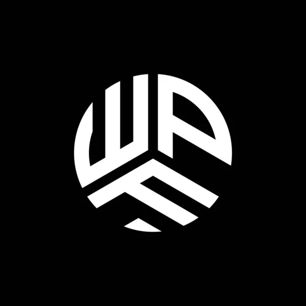 Σχεδιασμός Λογότυπου Γραμμάτων Wpf Μαύρο Φόντο Δημιουργικά Αρχικά Του Wpf — Διανυσματικό Αρχείο