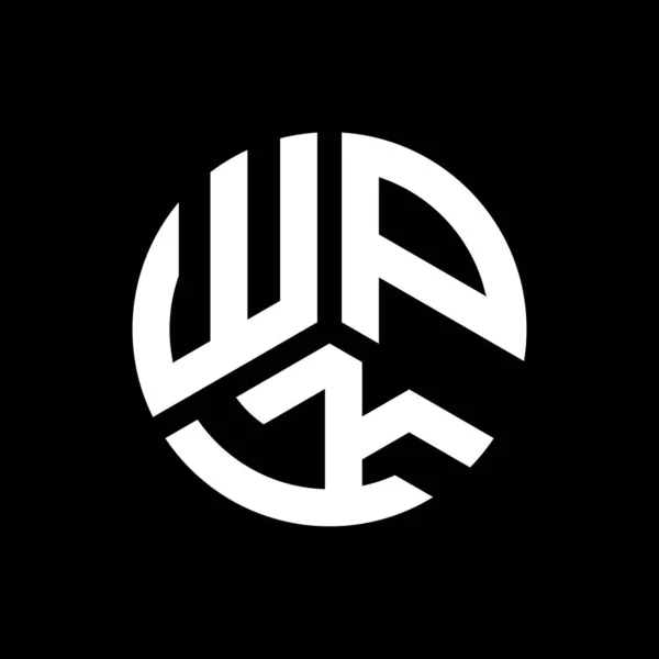 Wpk Letter Logo Design Auf Schwarzem Hintergrund Wpk Kreative Initialen — Stockvektor