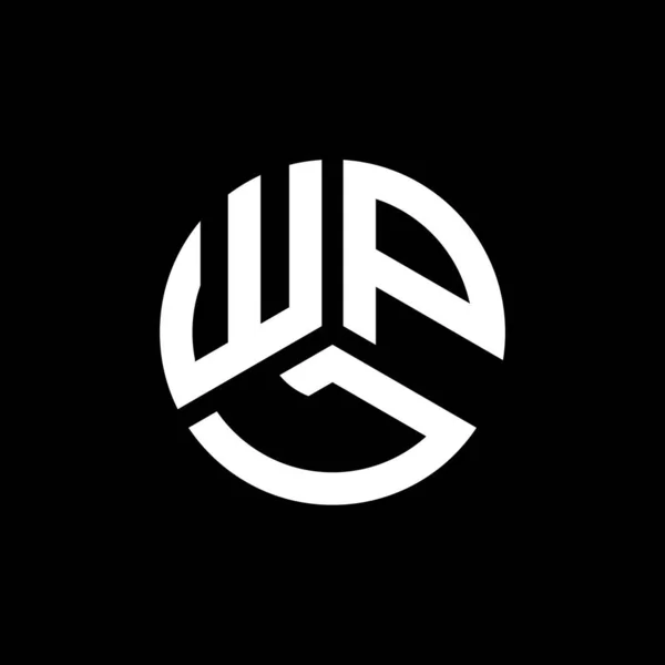 Σχεδιασμός Λογότυπου Γραμμάτων Wpl Μαύρο Φόντο Δημιουργικά Αρχικά Wpl Έννοια — Διανυσματικό Αρχείο