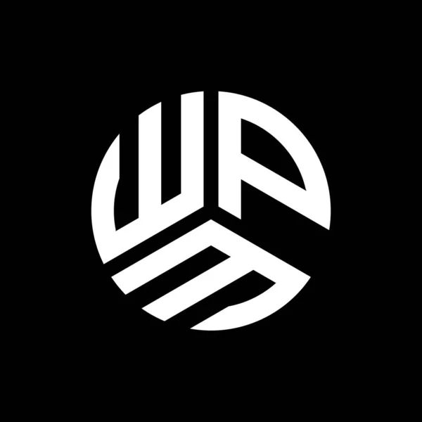 Wpm Letter Logo Design Auf Schwarzem Hintergrund Wpm Kreative Initialen — Stockvektor