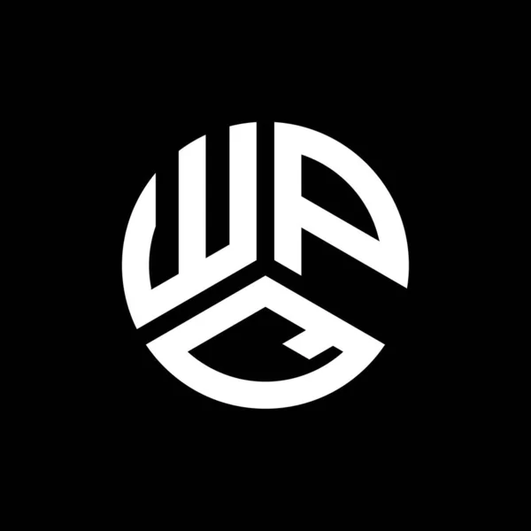 Σχεδιασμός Λογότυπου Γραμμάτων Wpq Μαύρο Φόντο Δημιουργικά Αρχικά Wpq Έννοια — Διανυσματικό Αρχείο
