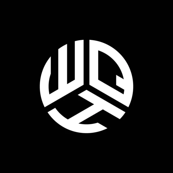 Wqh Lettre Logo Design Sur Fond Noir Wqh Initiales Créatives — Image vectorielle