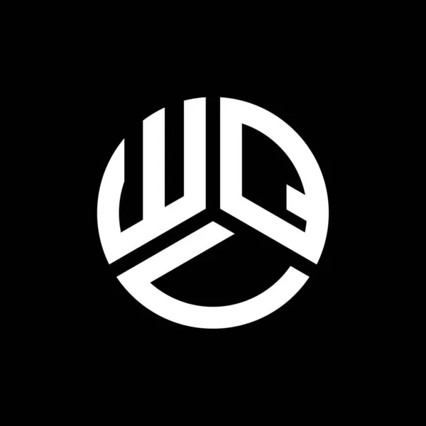 Wqu Lettre Logo Design Sur Fond Noir Wqu Initiales Créatives — Image vectorielle