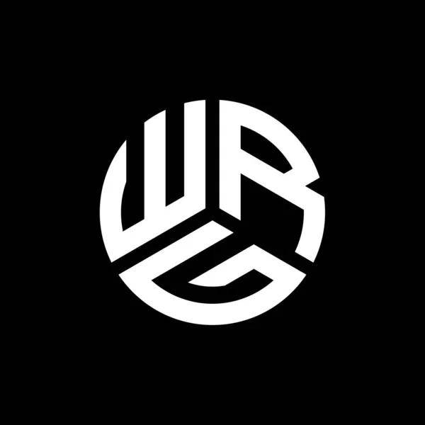 Diseño Del Logotipo Letra Wrg Sobre Fondo Negro Wrg Iniciales — Archivo Imágenes Vectoriales