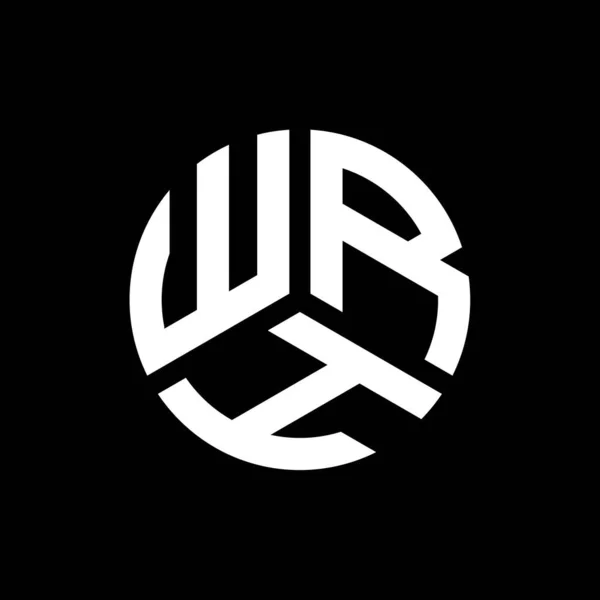 Wrh Letter Logo Design Auf Schwarzem Hintergrund Wrh Kreative Initialen — Stockvektor