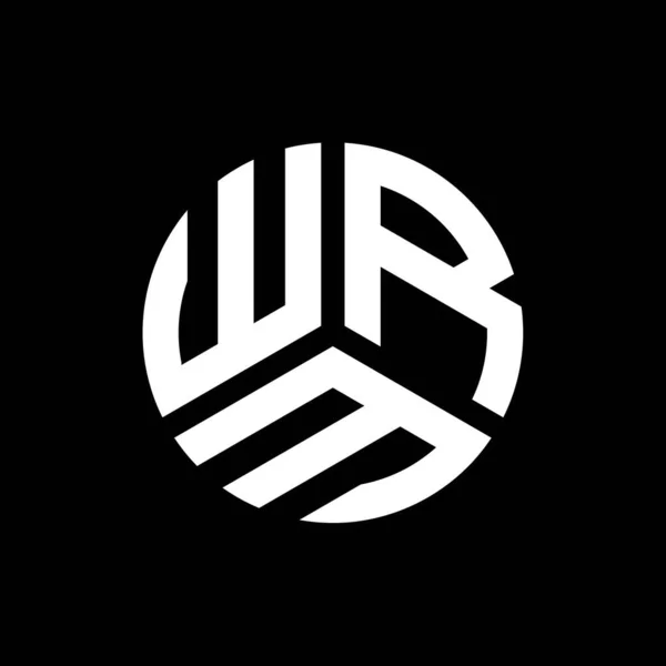 Diseño Del Logotipo Letra Wrm Sobre Fondo Negro Wrm Iniciales — Archivo Imágenes Vectoriales